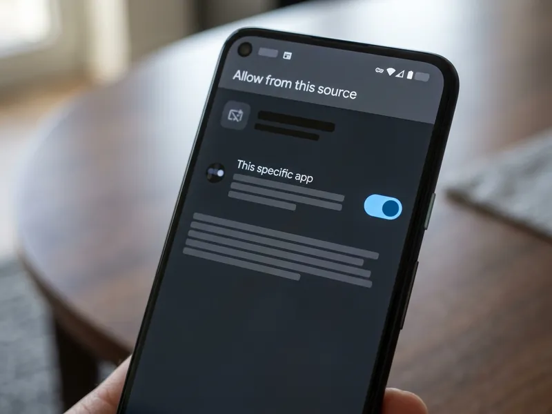 Android setting that allows installs from your browser