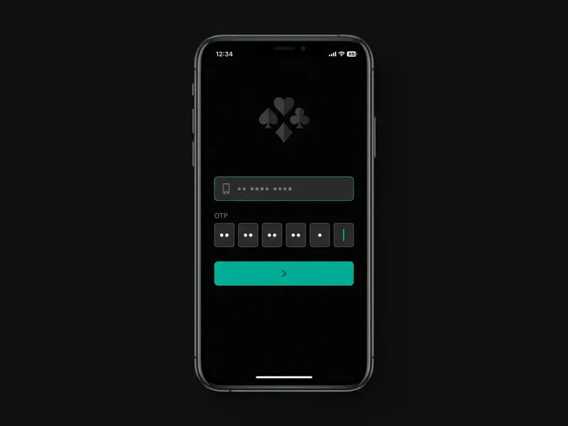 Master Games login screen with phone number and OTP