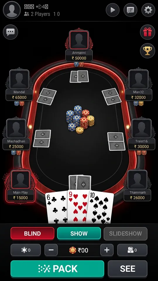 Master Teen Patti table