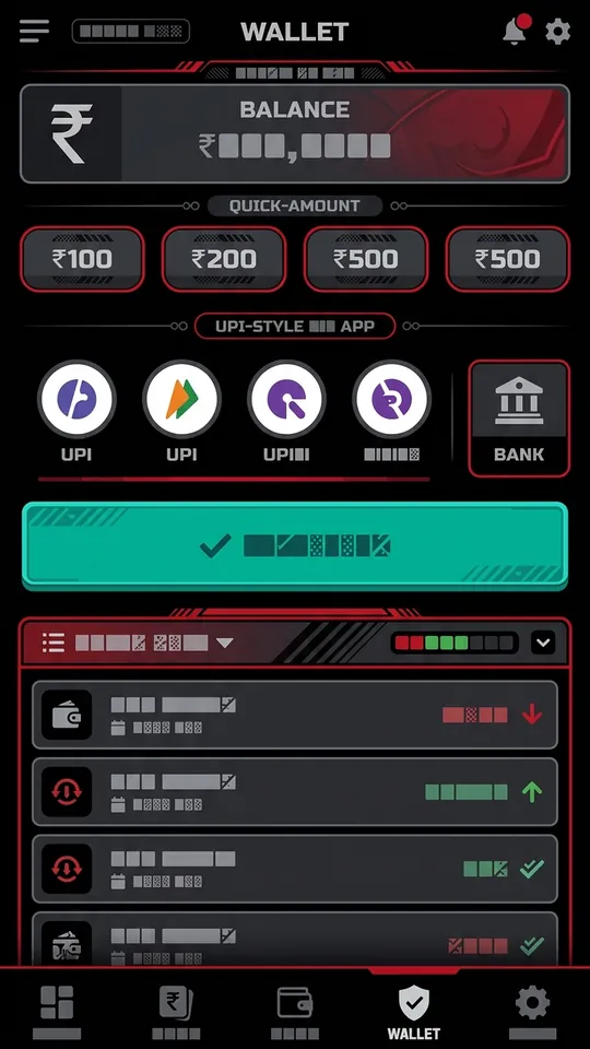 Wallet with UPI options